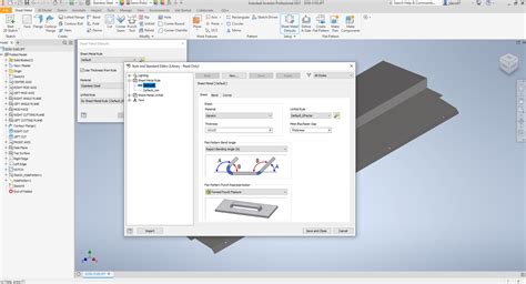 inventor sheet metal defaults